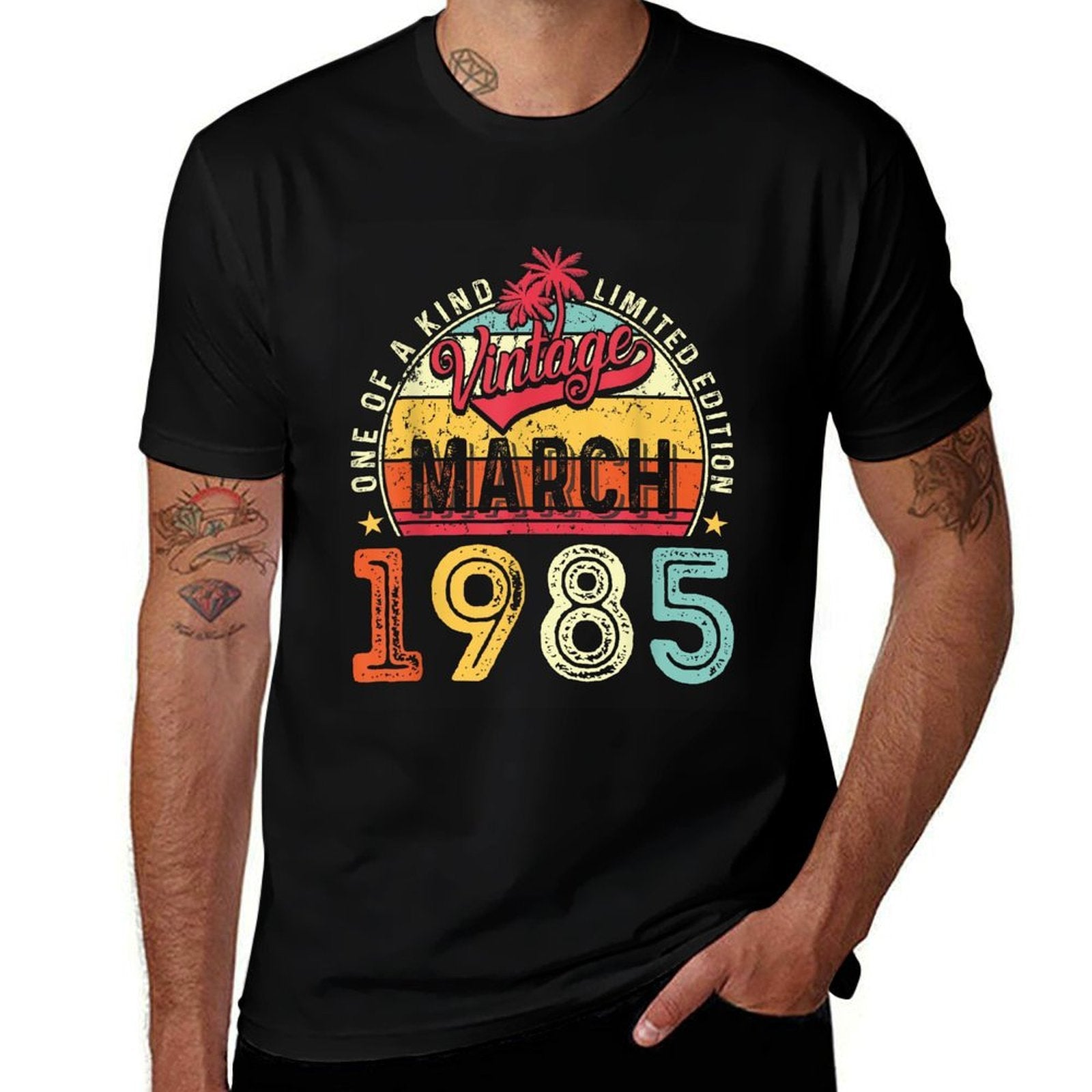 Vintage 40th Birthday Gift Vintage March 1985 Bday Men Women  Affordable Price T-Shirt