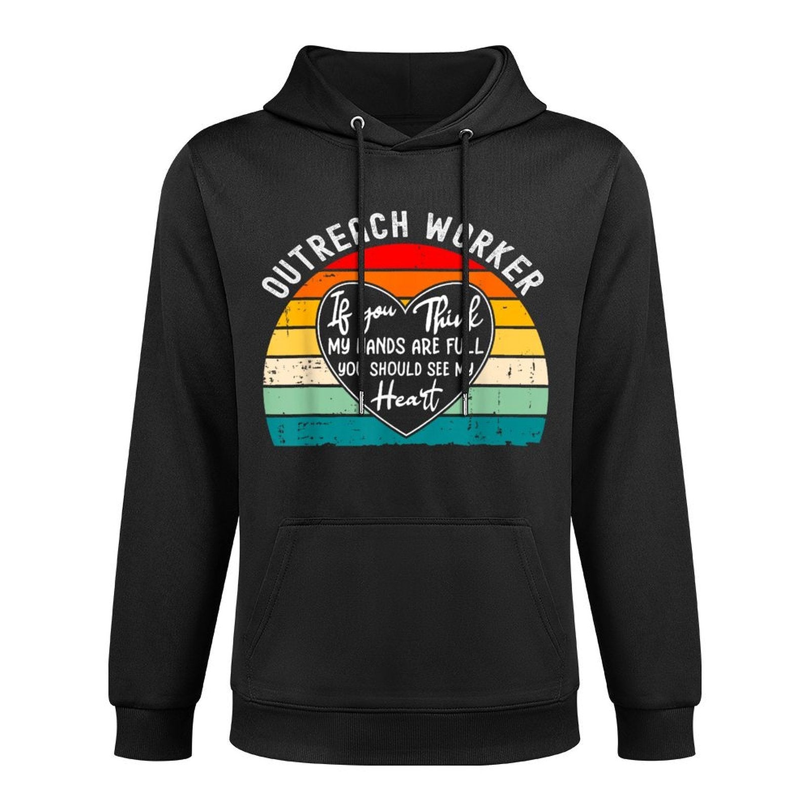 Outreach Worker Appreciation - You Should See My Heart Cotton-Polyester Blend Hoodie