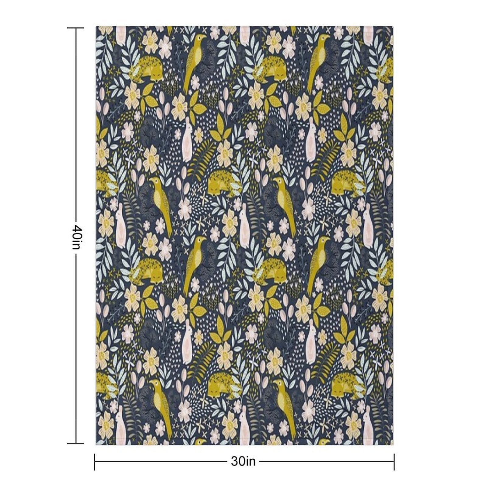Woodland Flora Durable Throw Blanket