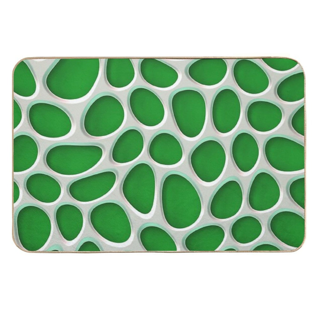 Cluster of Holes on Green  Eco-Friendly Bath Mat