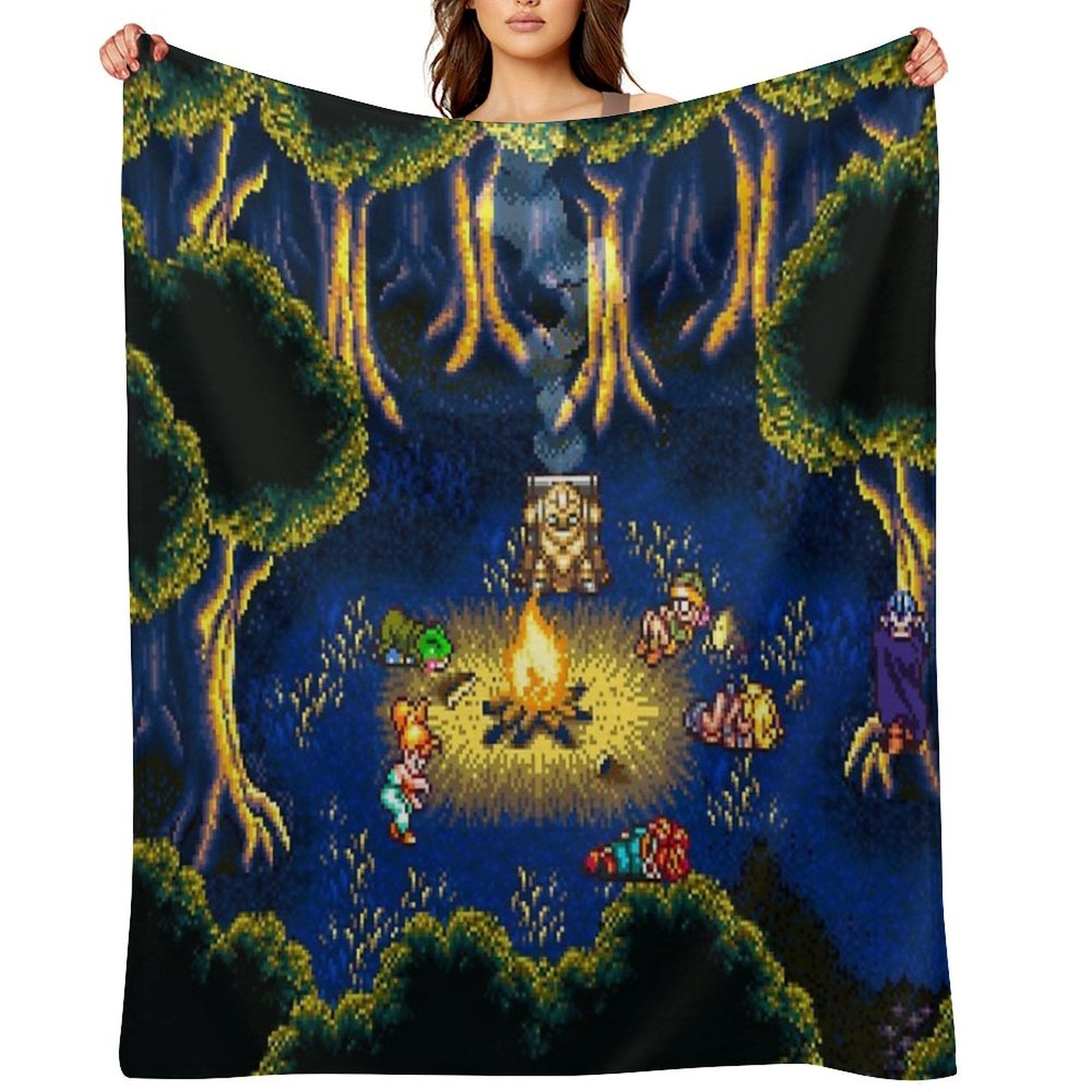 Chrono Trigger Campfire Comfort Throw Blanket