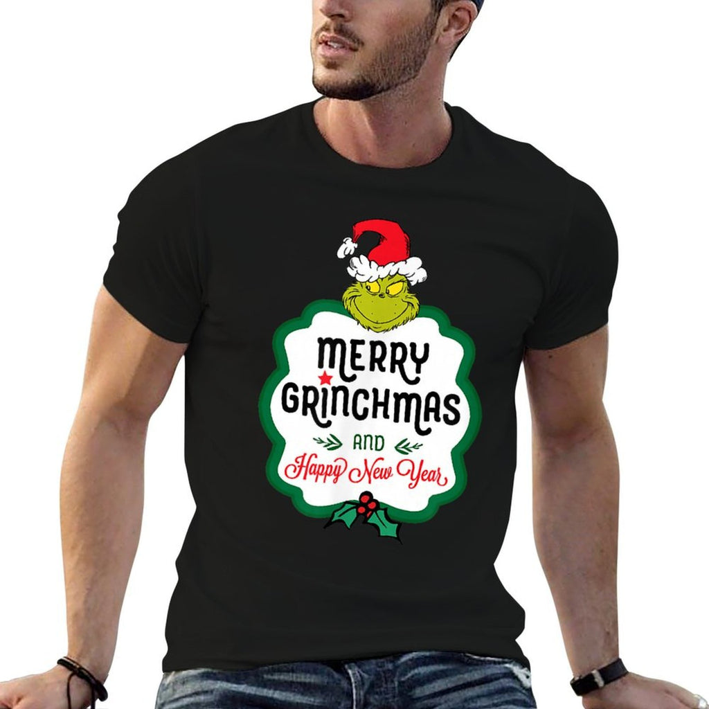 Dr. Seuss Grinch Happy New Year T-shirt  Trendy Pattern T-Shirt