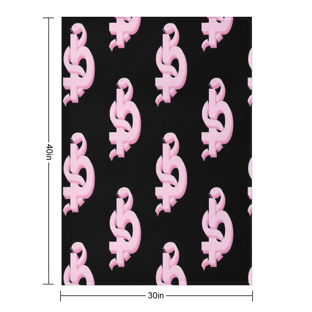 Blackbear Logo Pink Plush Throw Blanket