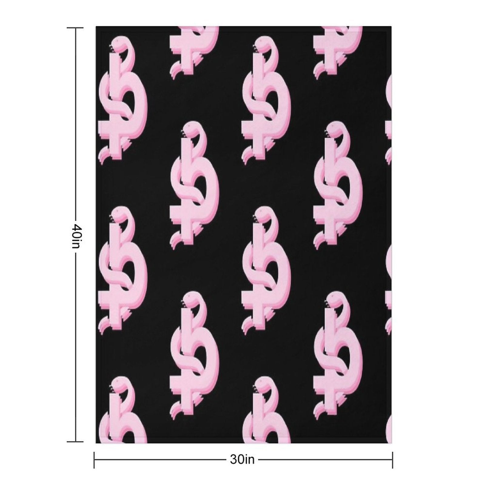 Blackbear Logo Pink Plush Throw Blanket