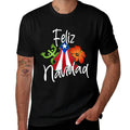 Puerto Rico Christmas Sweater Feliz Navidad Boricua  Cotton T-Shirt