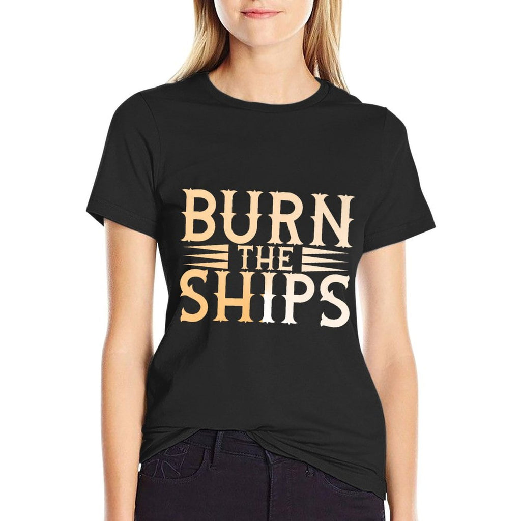 Burn The Ships Patriotic Fourth of July Freedom Premium  Lightweight T-Shirt