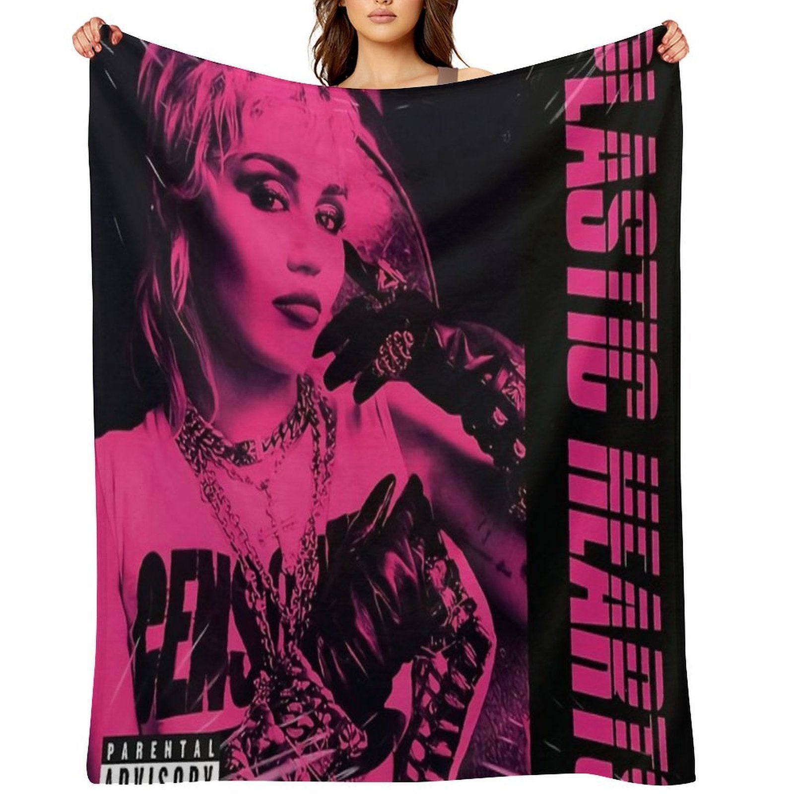 Singer Miley Plastic Heart Vintage Quick-dry Throw Blanket