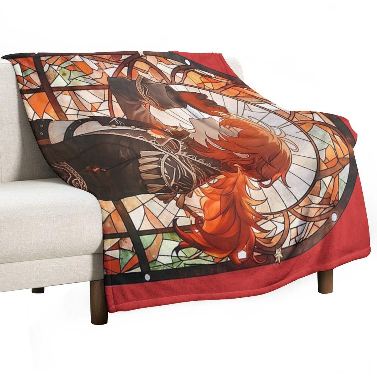 Stained Glass Diluc Comfort Throw Blanket