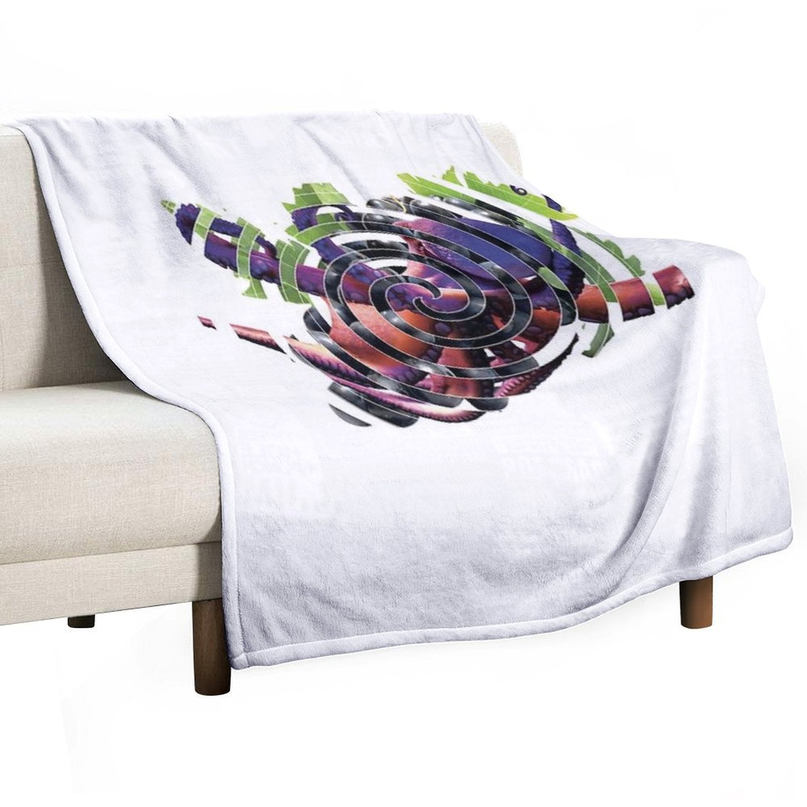 Octopus Grape °1 Sustainable Throw Blanket