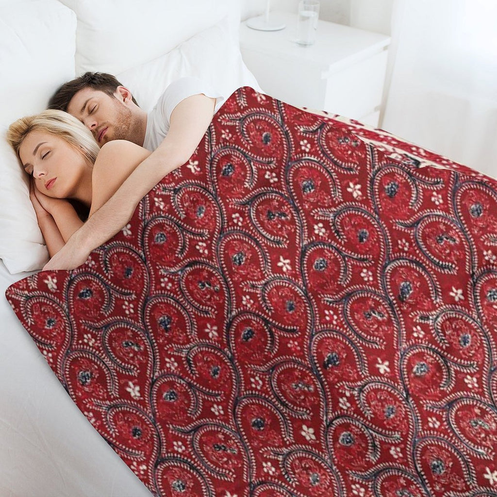 Water Creature Traditional Indonesian Batik Pattern Shrink-resistant Throw Blanket