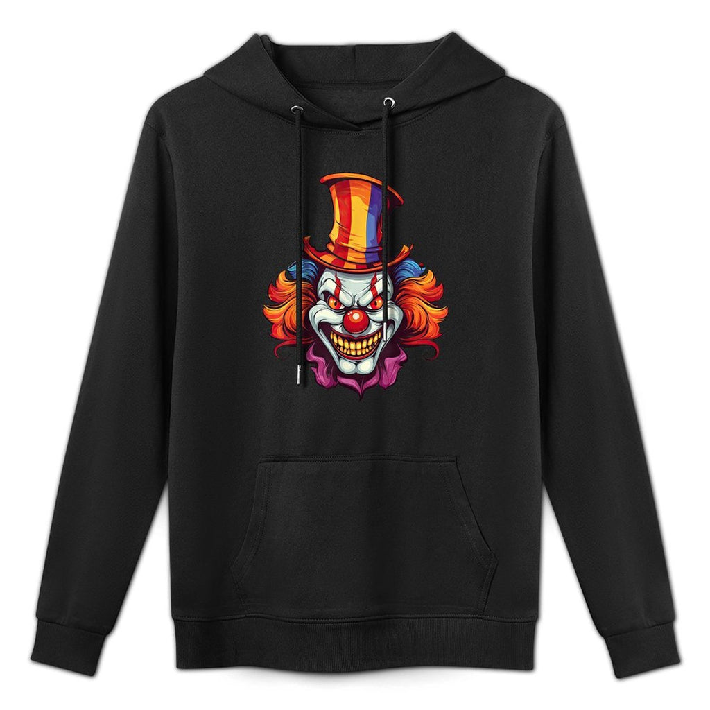 Scary Evil Clown Creepy Spooky Horror Haloween Costume Medium-Weight Fabric Hoodie