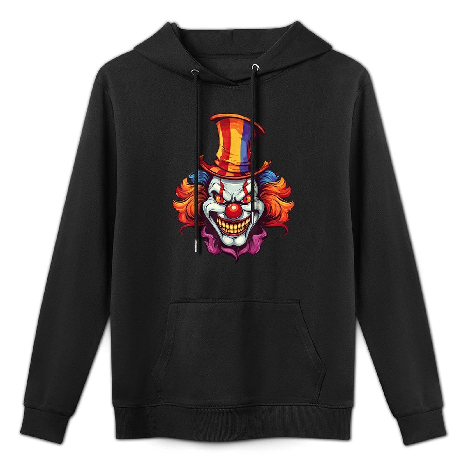 Scary Evil Clown Creepy Spooky Horror Haloween Costume Medium-Weight Fabric Hoodie