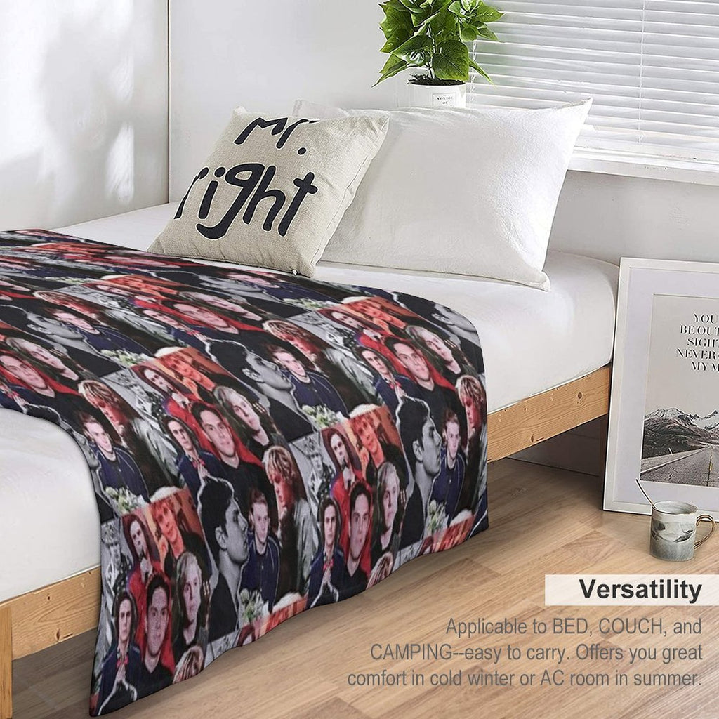 Evan Collage Multi-functional Throw Blanket