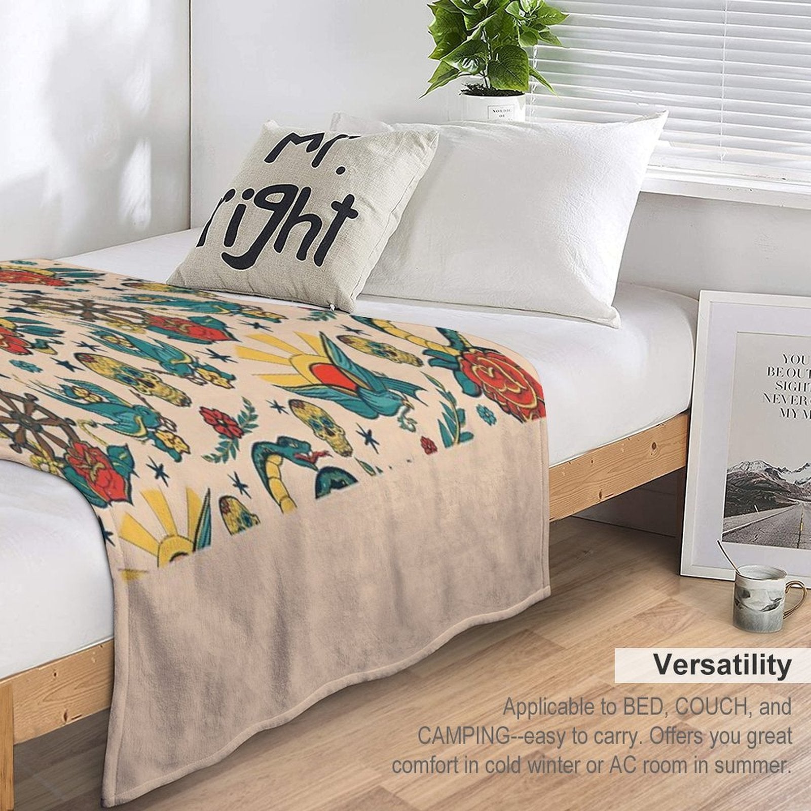 Punk Tattoo Pattern Design And Illustration Lightweight Throw Blanket
