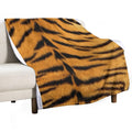 Tiger Skin Design. Animal Skins As A Design. Plush Throw Blanket