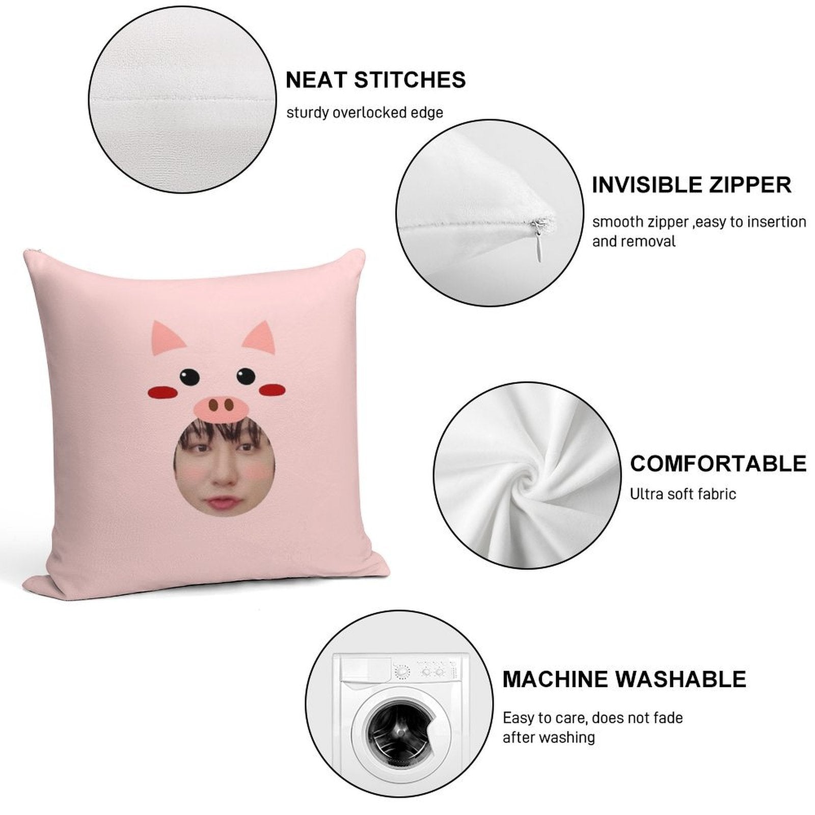 Dwaekki Changbin Soft Shrink-Resistant Throw Pillow