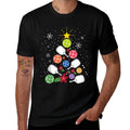 Pickleball Christmas Tree Santa Pickleball X-mas Lights  Soft T-Shirt