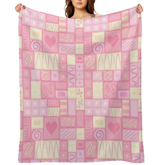 Strawberry Chocolate Shrink-resistant Throw Blanket