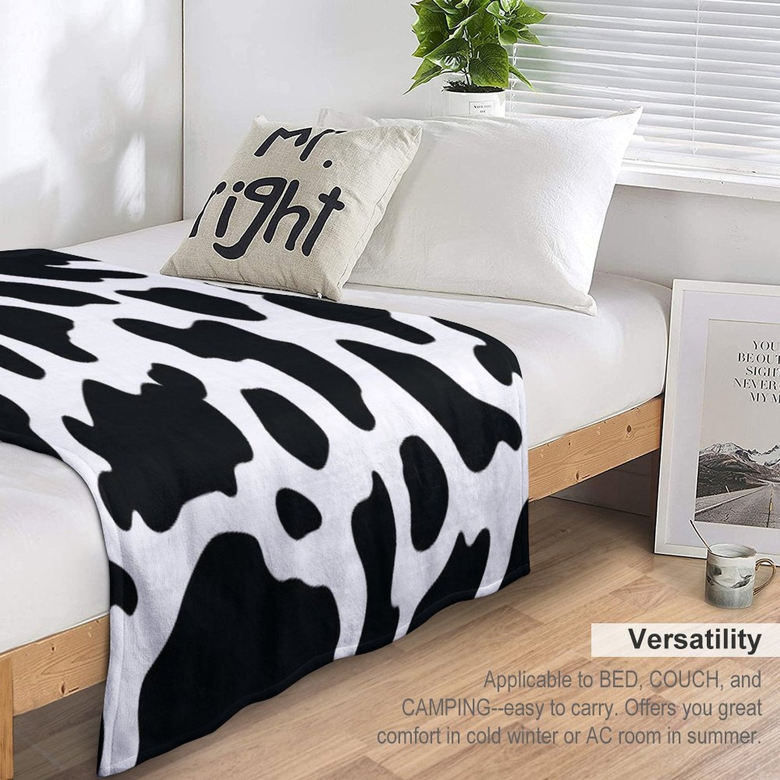 Cow Pattern Quick-dry Throw Blanket