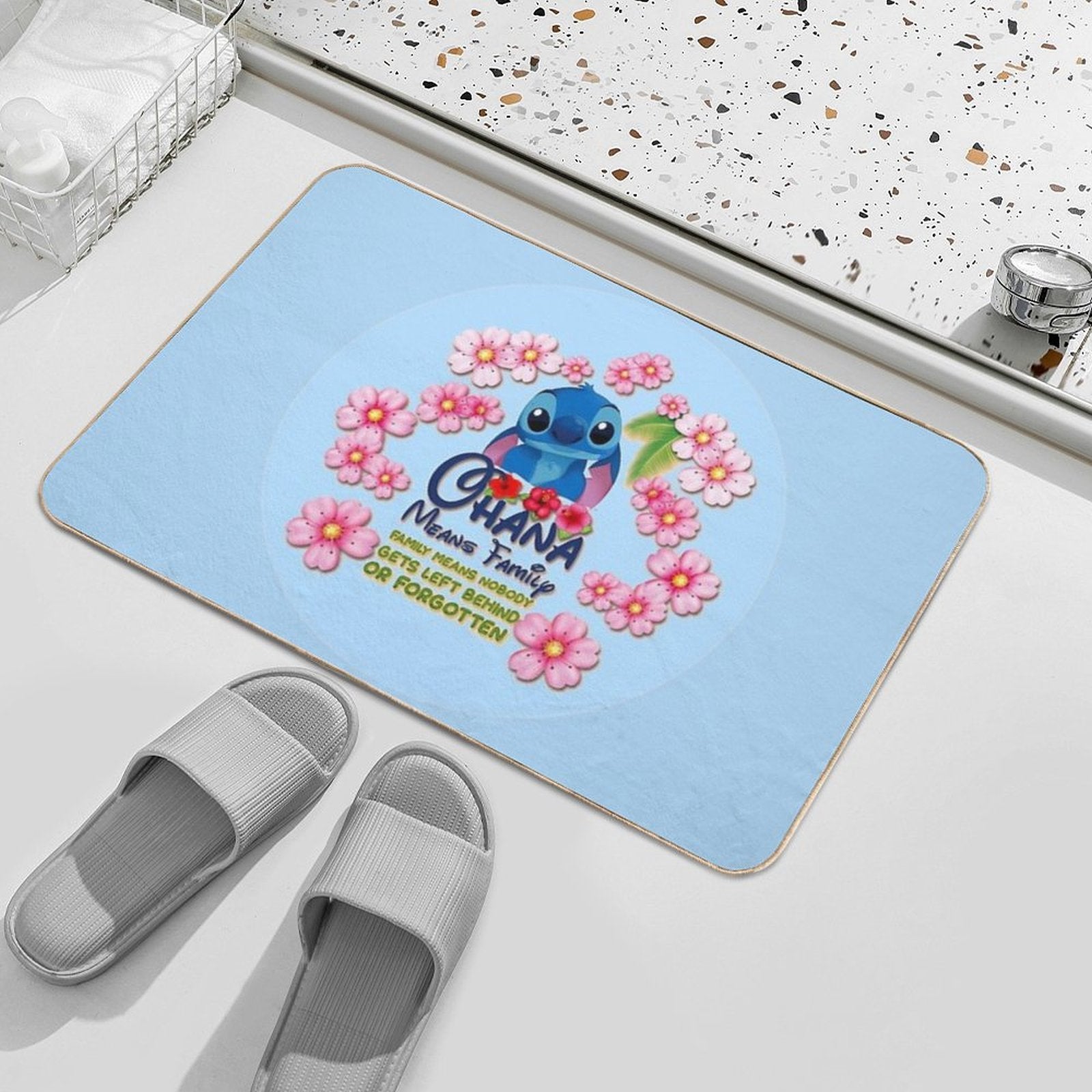 Ohana Stitch  Easy Maintenance Bath Mat
