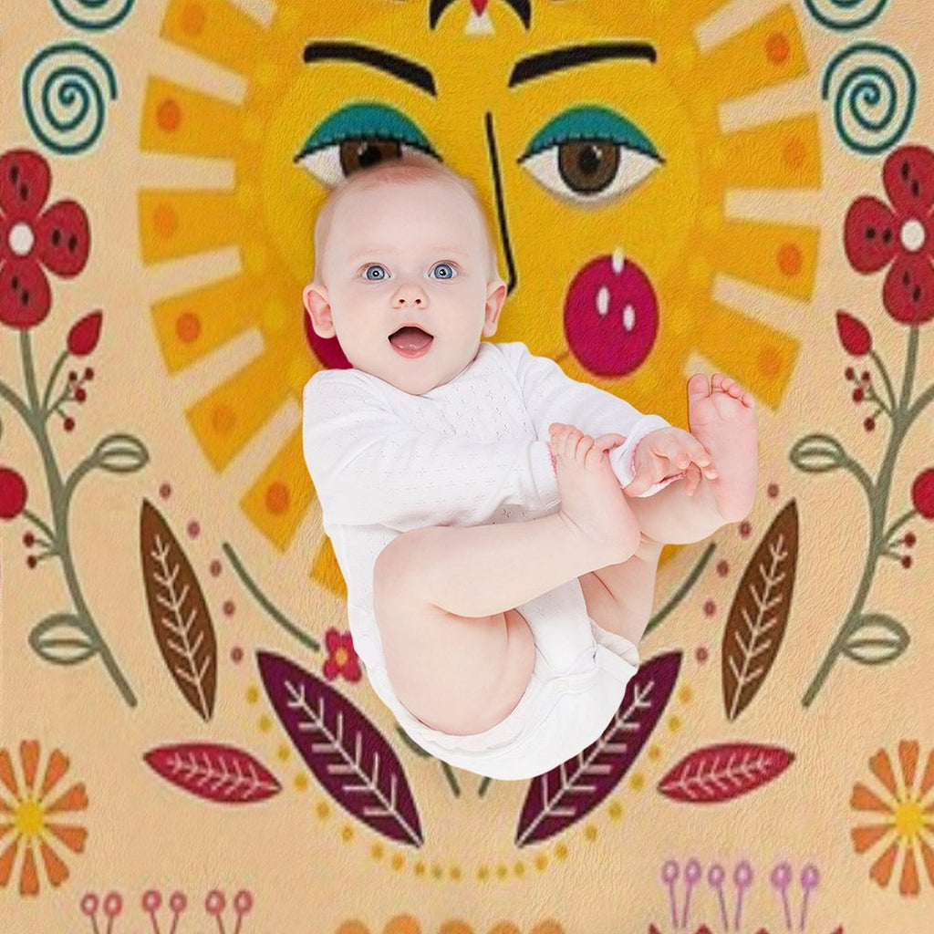 Folk Art Inspired By The Fabulous Frida Compact Throw Blanket