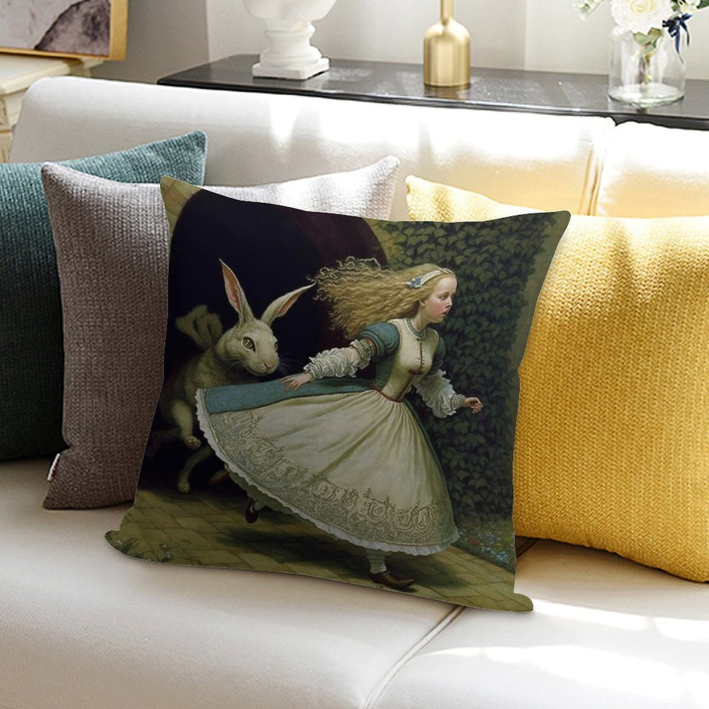 Alice - Alice in Wonderland Collection Soft Skin-Friendly Throw Pillow