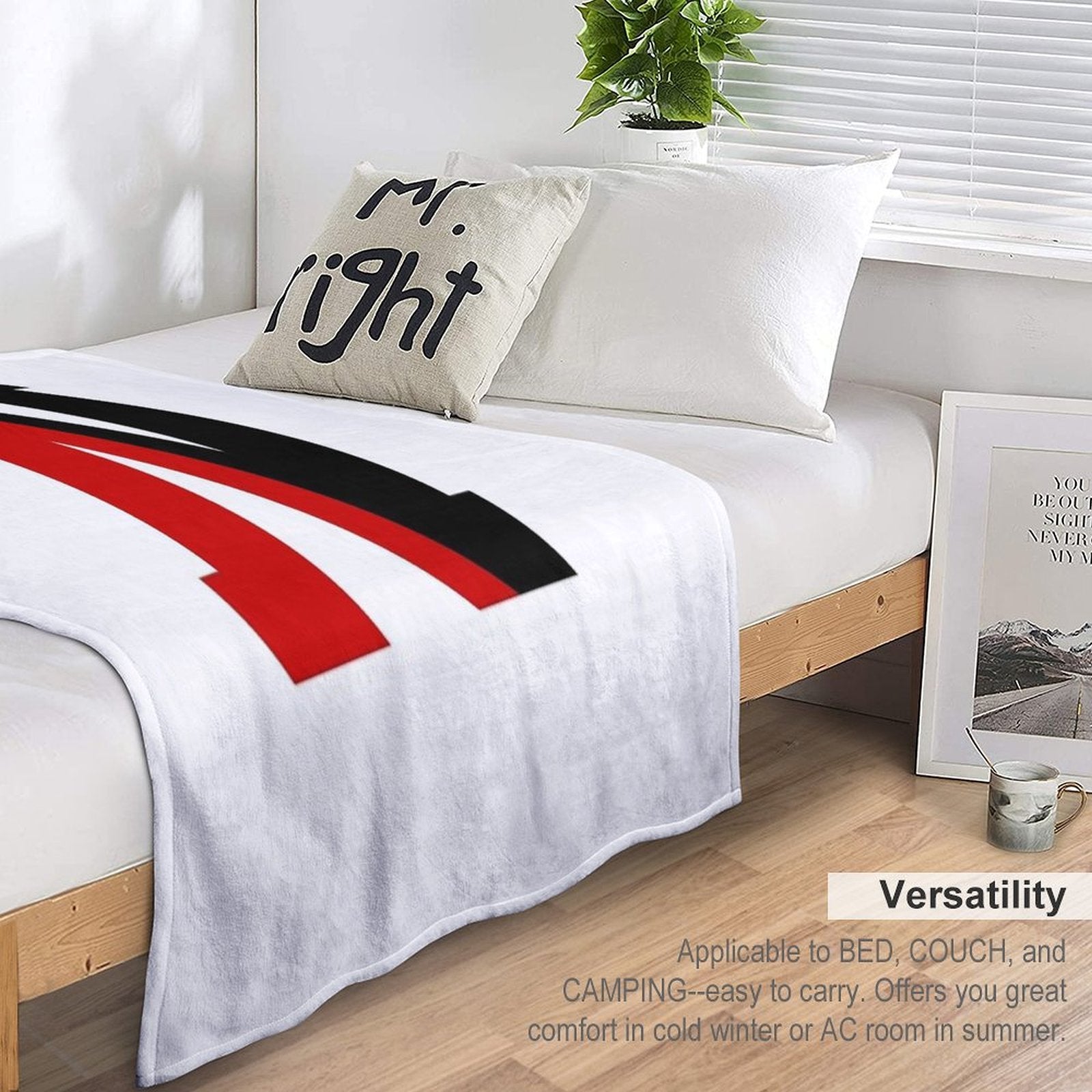 NORTHEASTERN LOGO Compact Throw Blanket