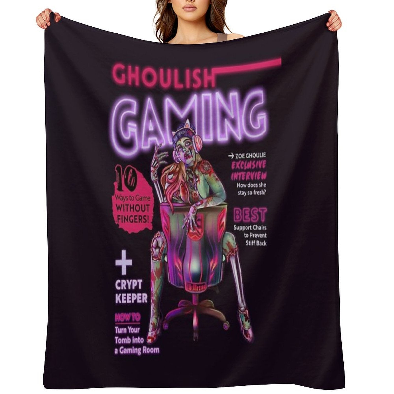 Ghoulish Gaming Comfort Throw Blanket