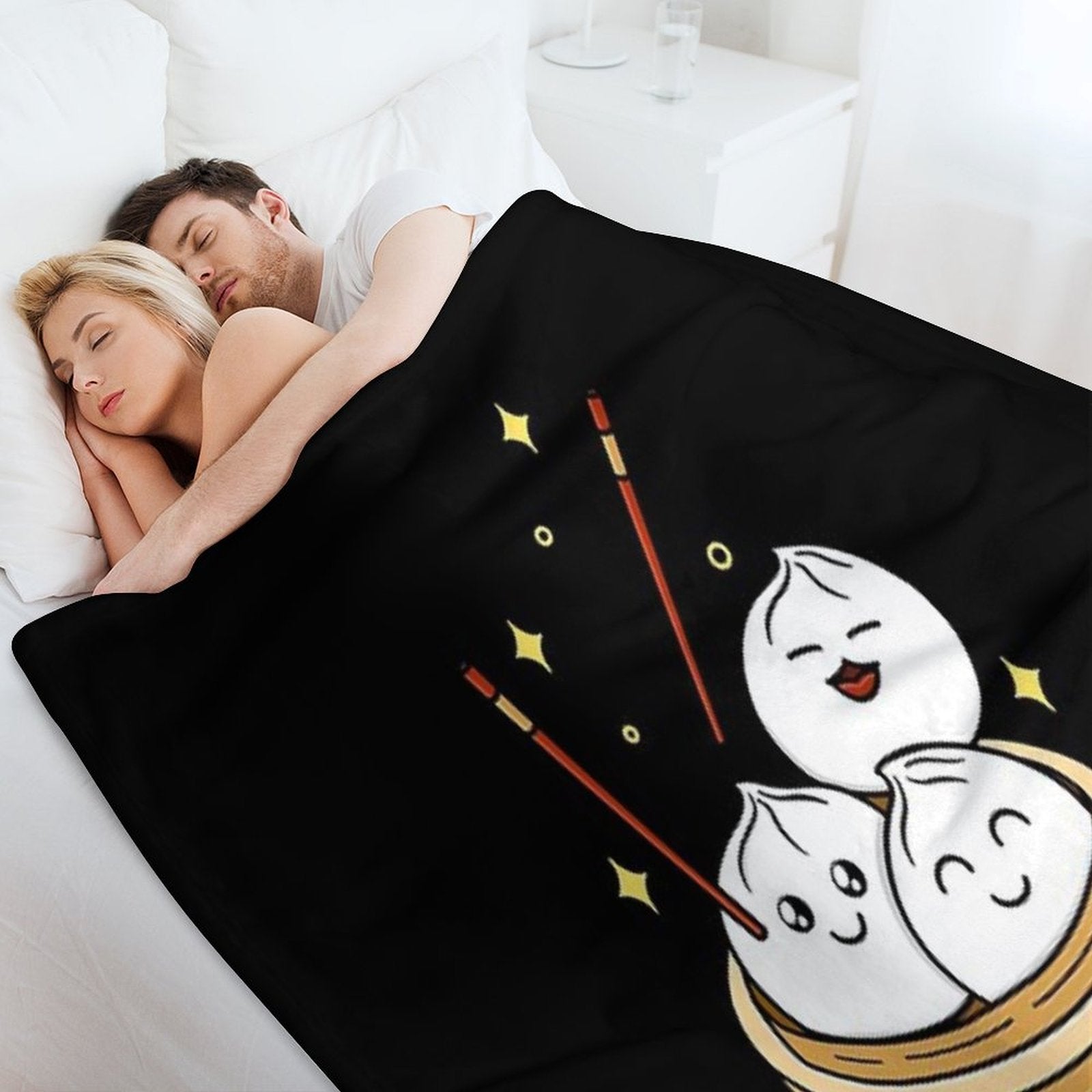 Happy Dumpling Eco-conscious Throw Blanket