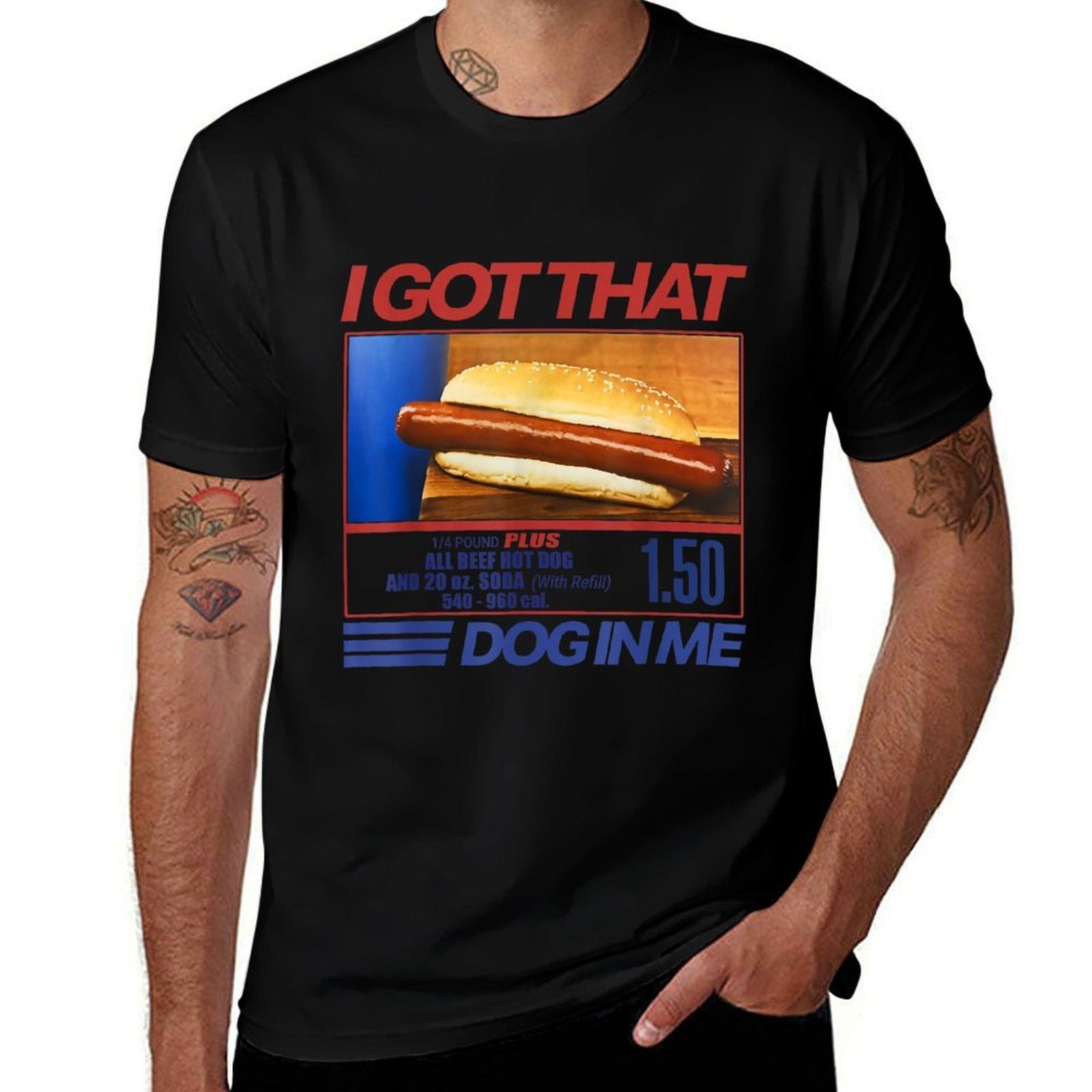 I Got That Dog In Me Funny Hotdog Combo Vintage Meme  Breathable T-Shirt