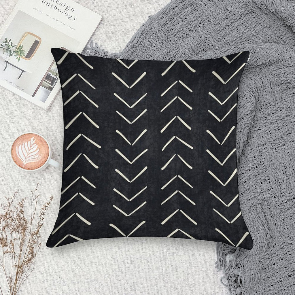Boho Big Arrows in Black And White Soft Decorative Cover Throw Pillow