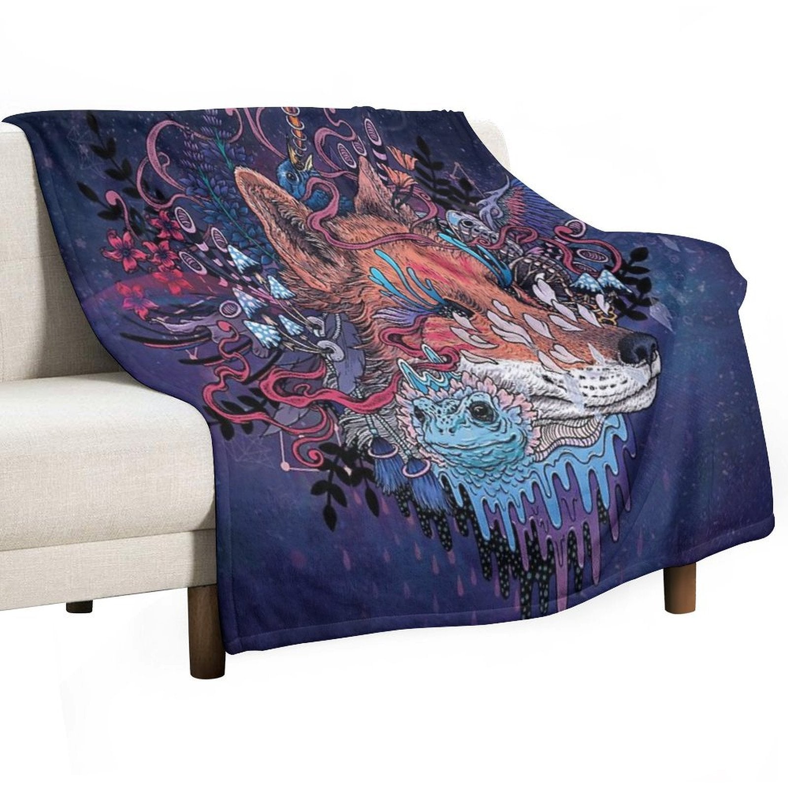 Envoy (Kitsune) Travel-friendly Throw Blanket