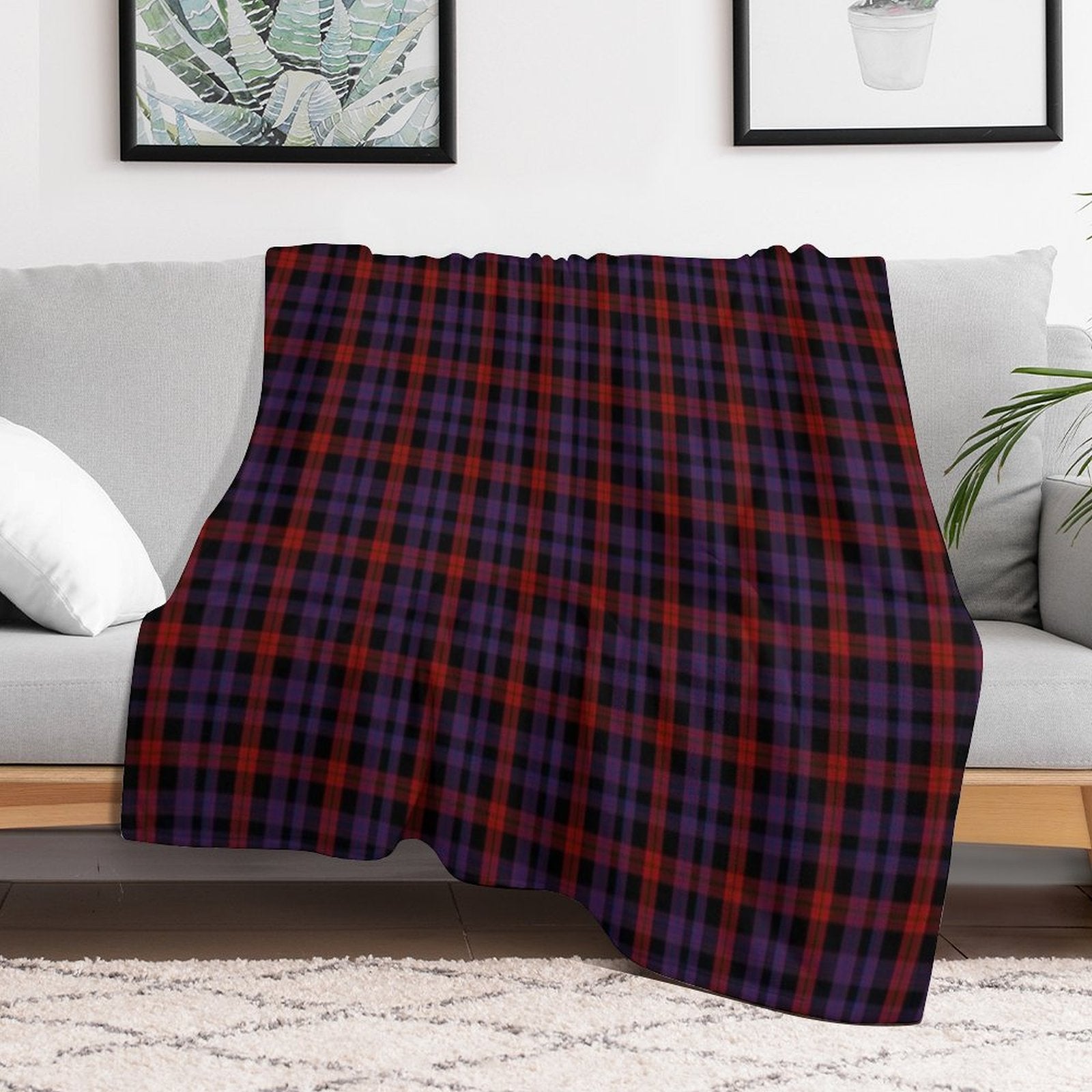 Brown Clan Tartan Eco-conscious Throw Blanket