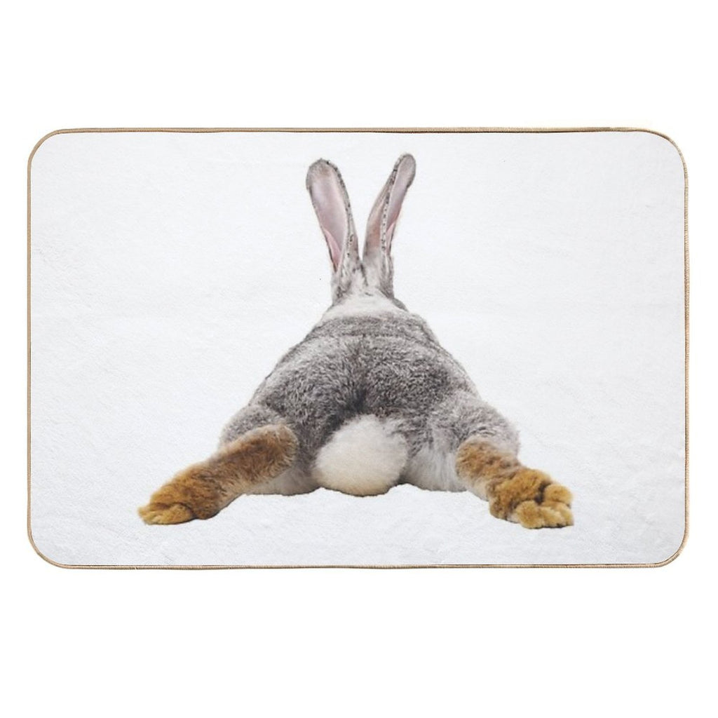 Cute Bunny Rabbit Tail Butt Image Picture  Toxin-Free Bath Mat