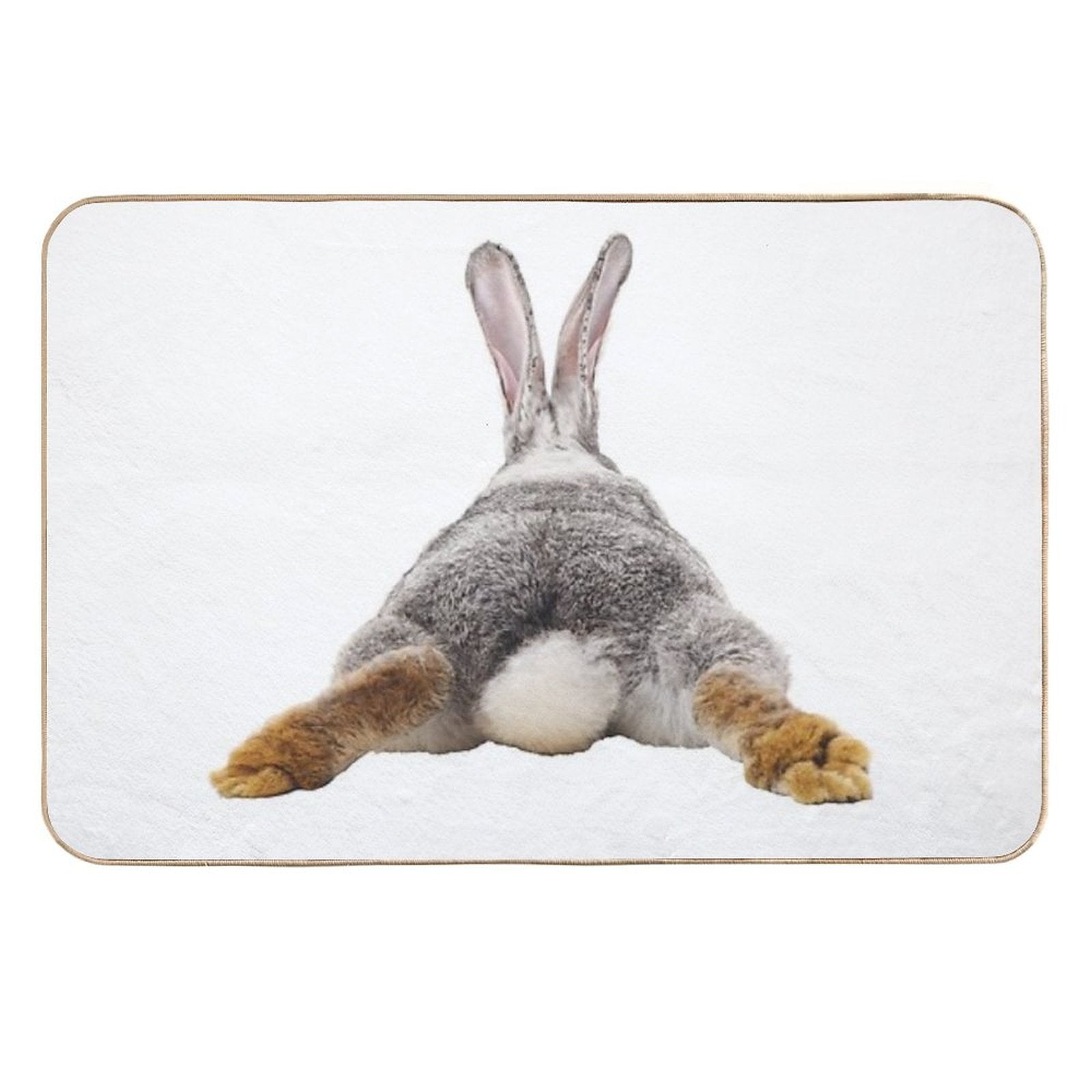 Cute Bunny Rabbit Tail Butt Image Picture  Toxin-Free Bath Mat