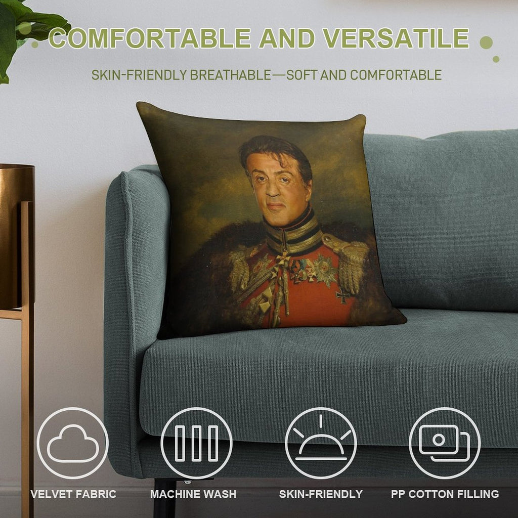 Sylvester Stallone - Replaceface Soft High-Density Material Throw Pillow