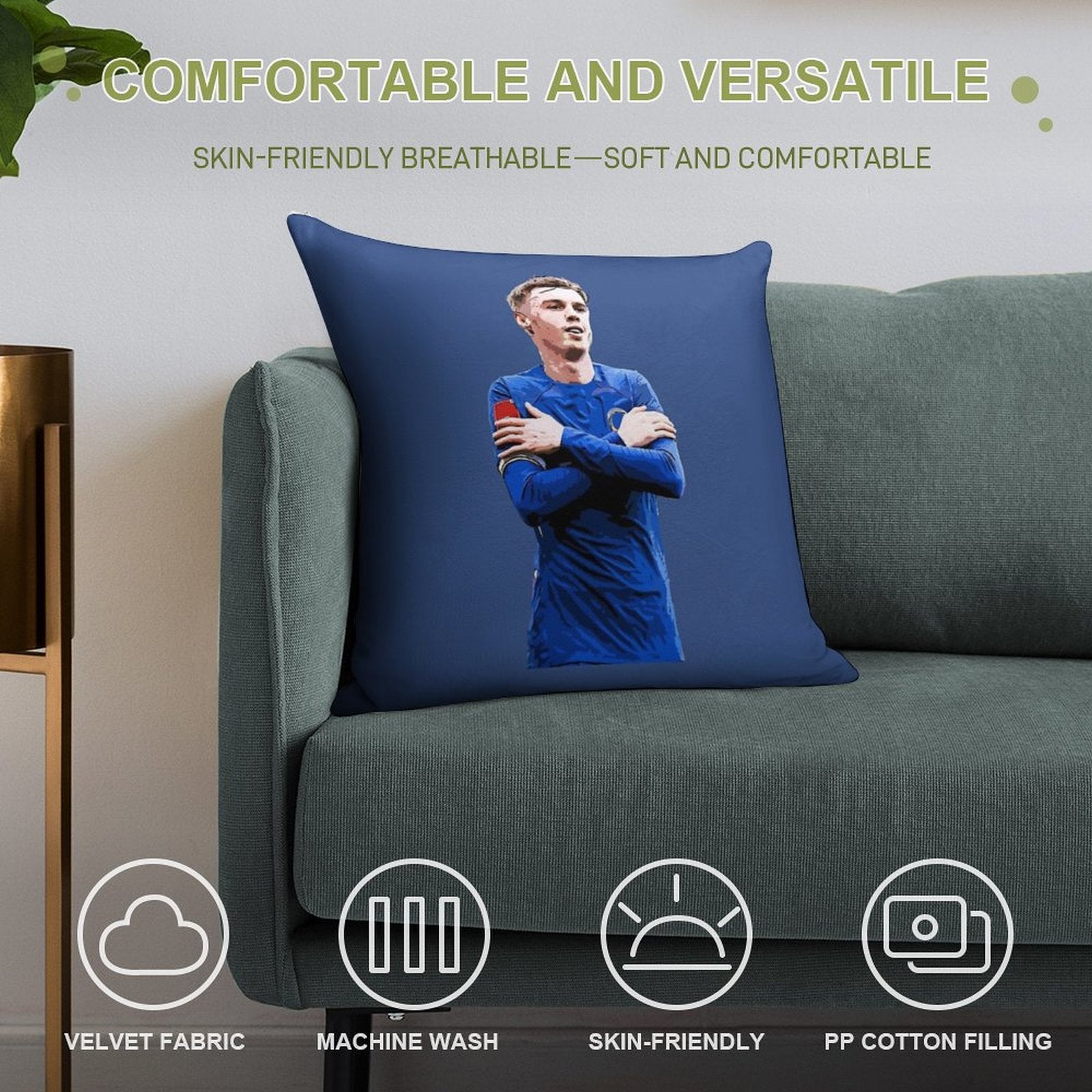 Cole Palmer Soft Home Decor Throw Pillow