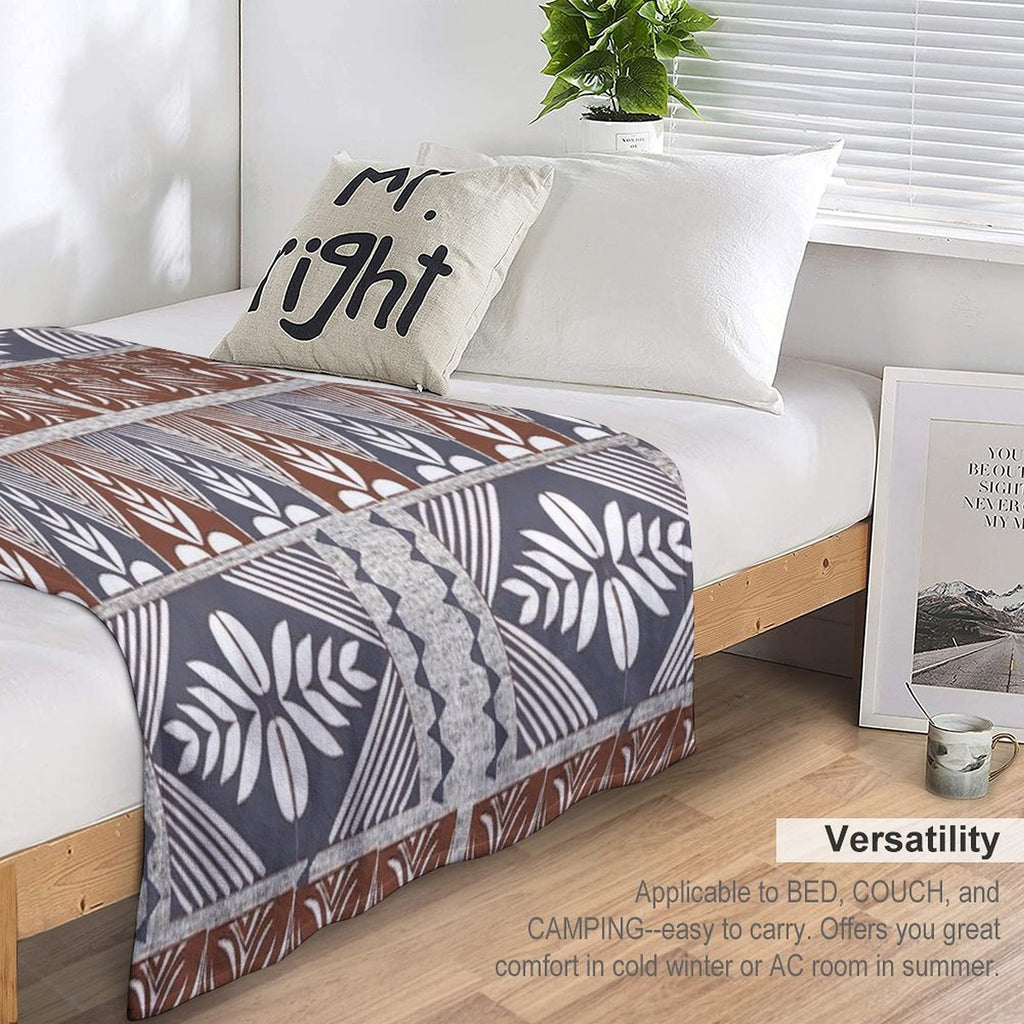 Tongan Tapa Motifs Shrink-resistant Throw Blanket