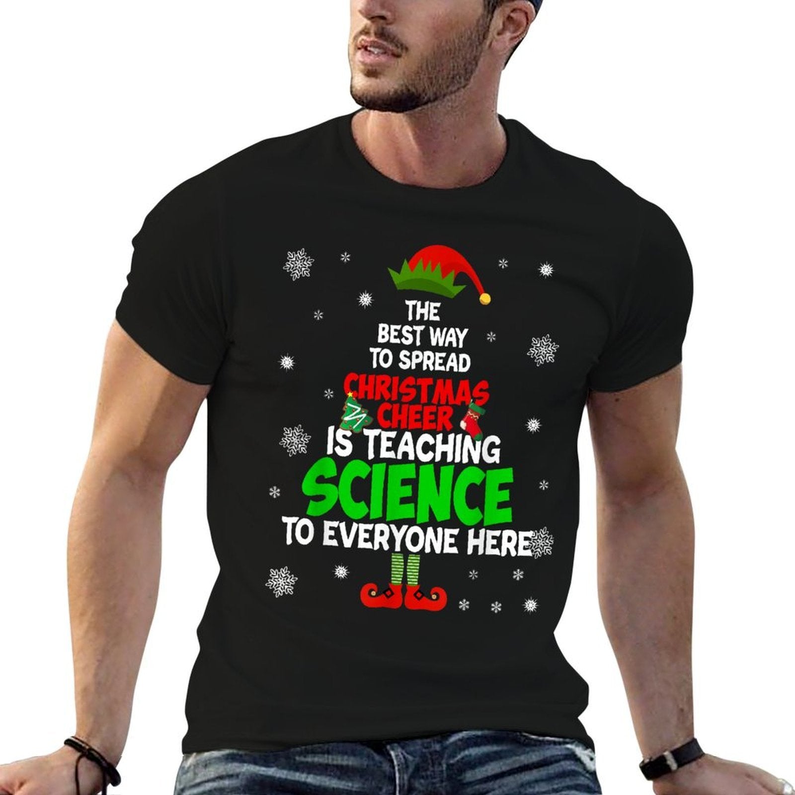 The Best Way To Spread Christmas Cheer Is Teaching Science  Trendy Pattern T-Shirt