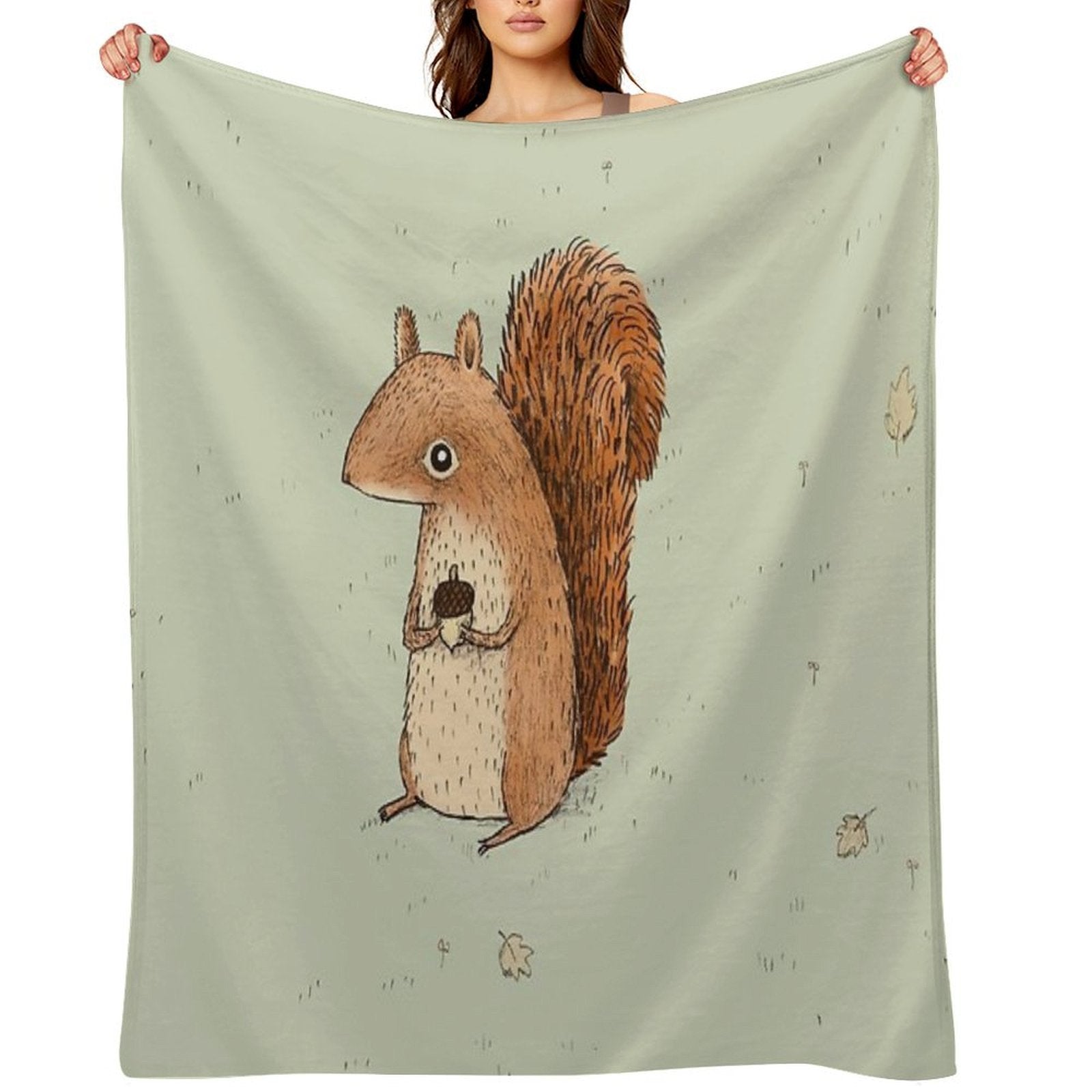 Sarah The Squirrel Travel-friendly Throw Blanket