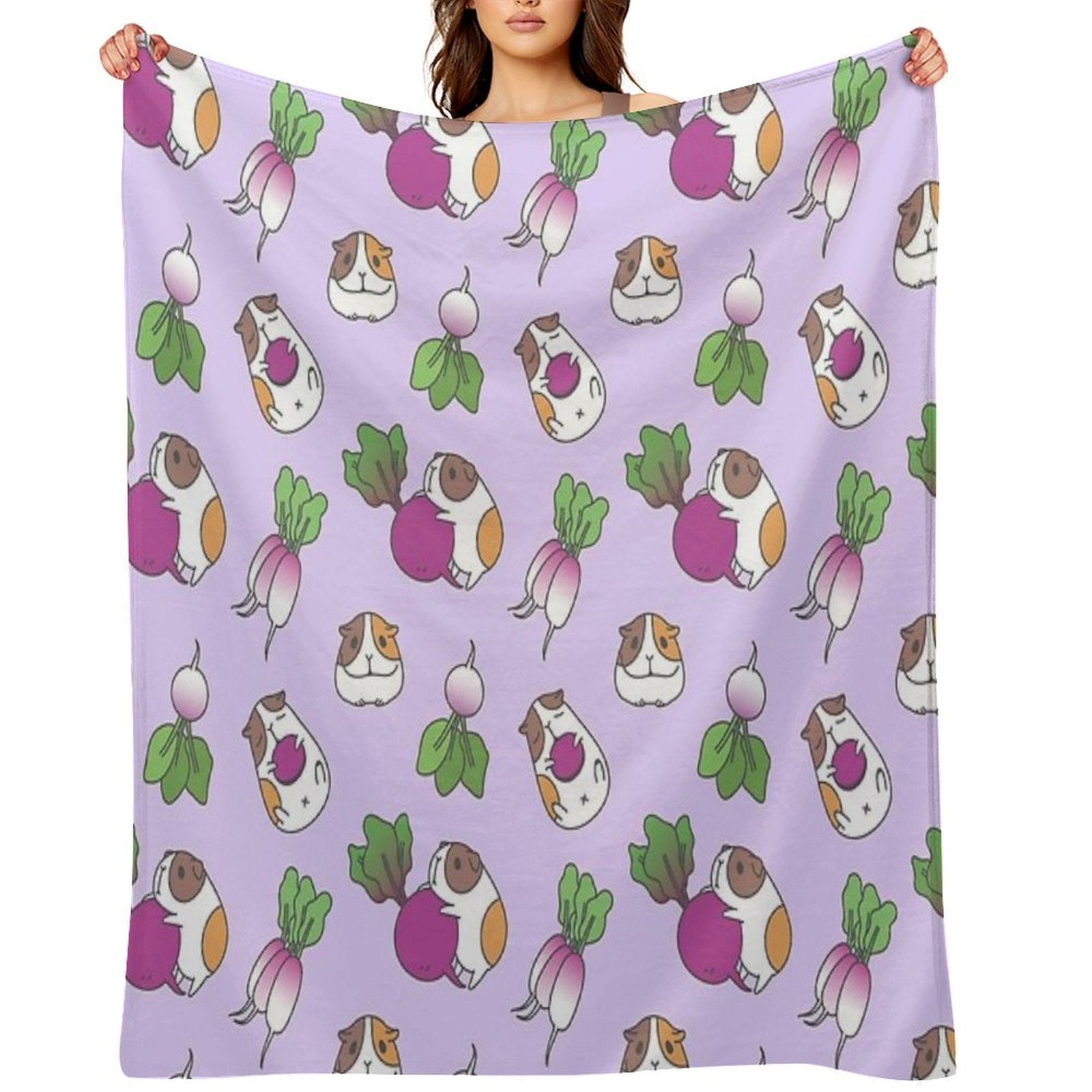 Guinea Pig Pattern Plush Throw Blanket