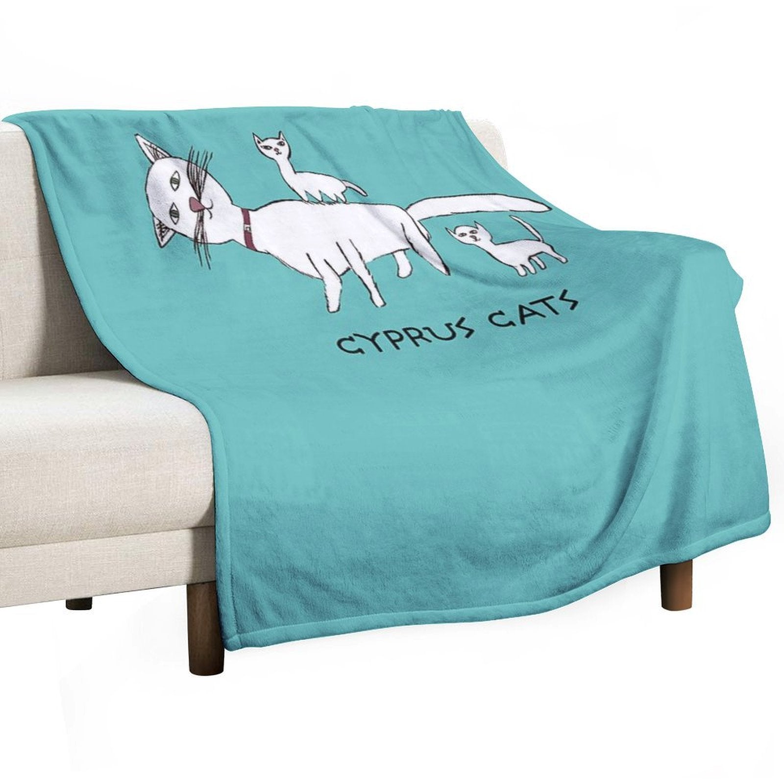 CYPRUS CATS PATTERN Premium Throw Blanket