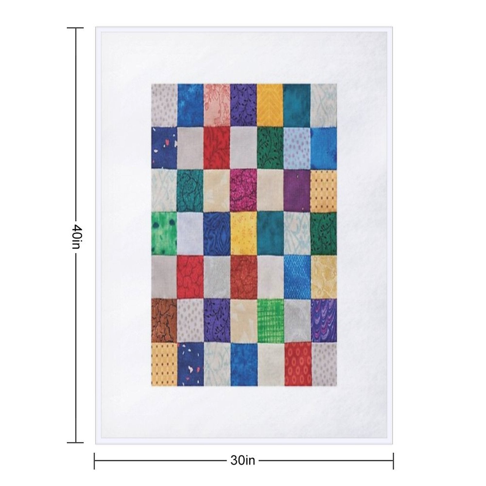 Sarilmak Patchwork Colorful Detail of Quilt Quick-dry Throw Blanket