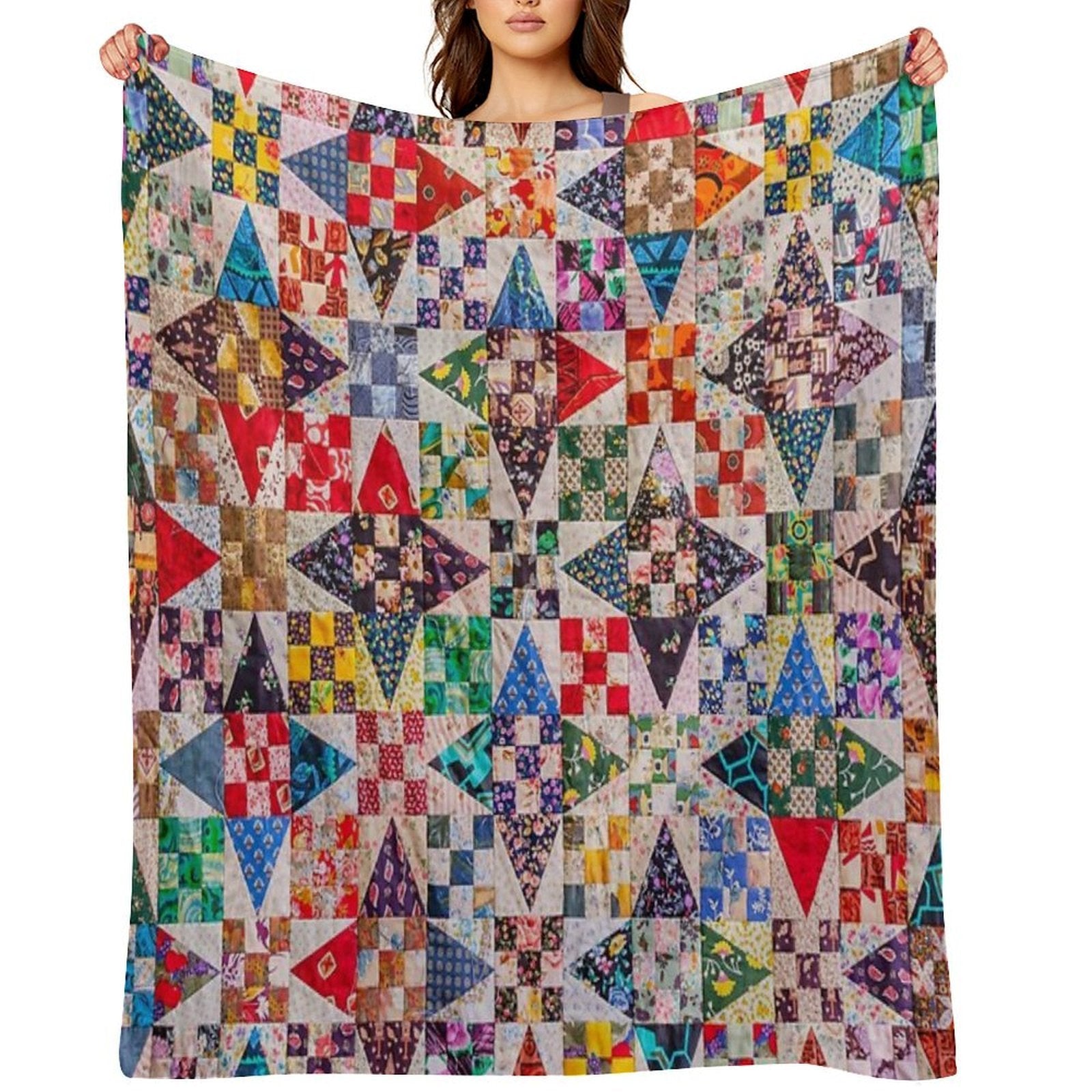 Patchwork Lightweight Throw Blanket
