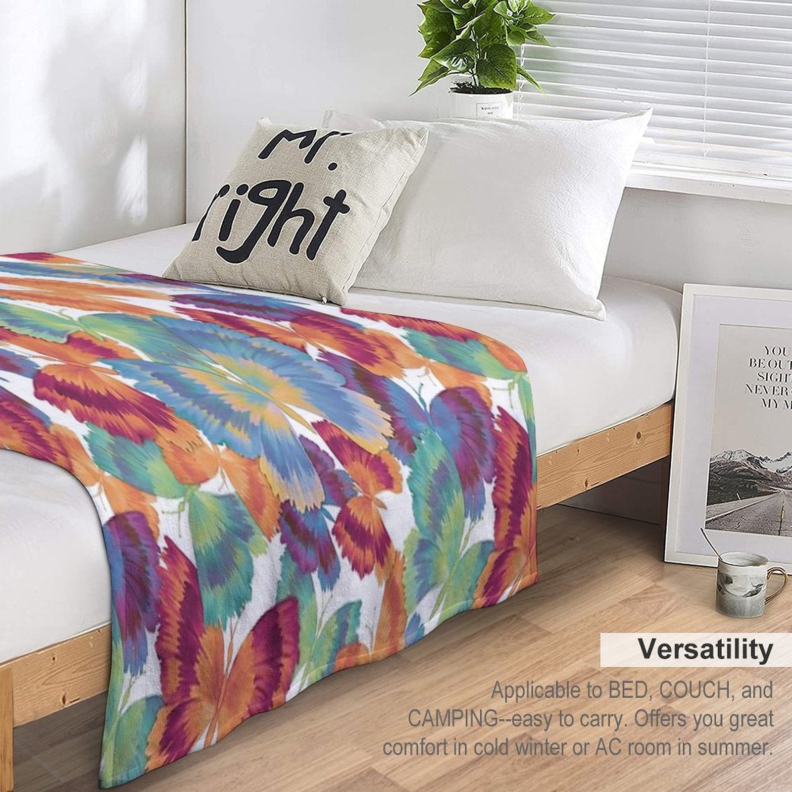 A Swarm of Butterflies Eco-conscious Throw Blanket