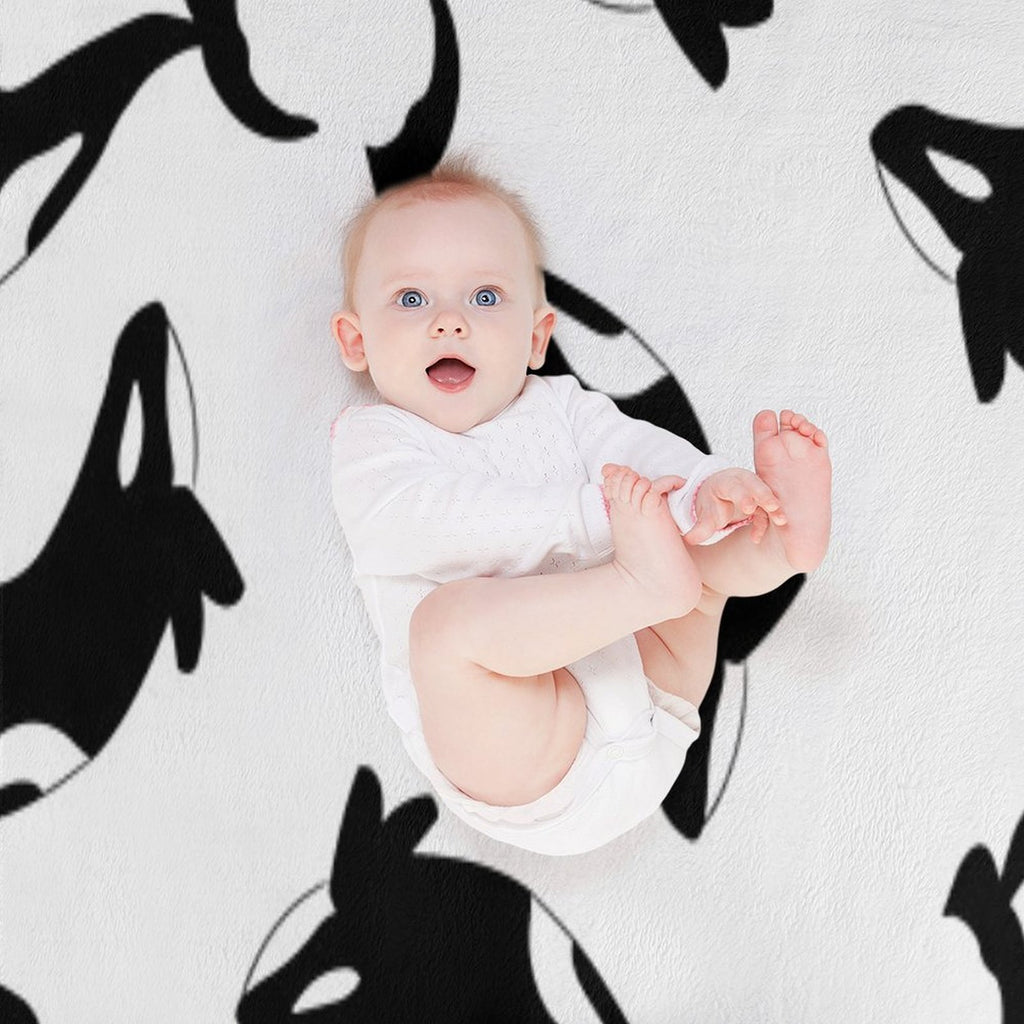 Orca Killer Whale Eco-conscious Throw Blanket