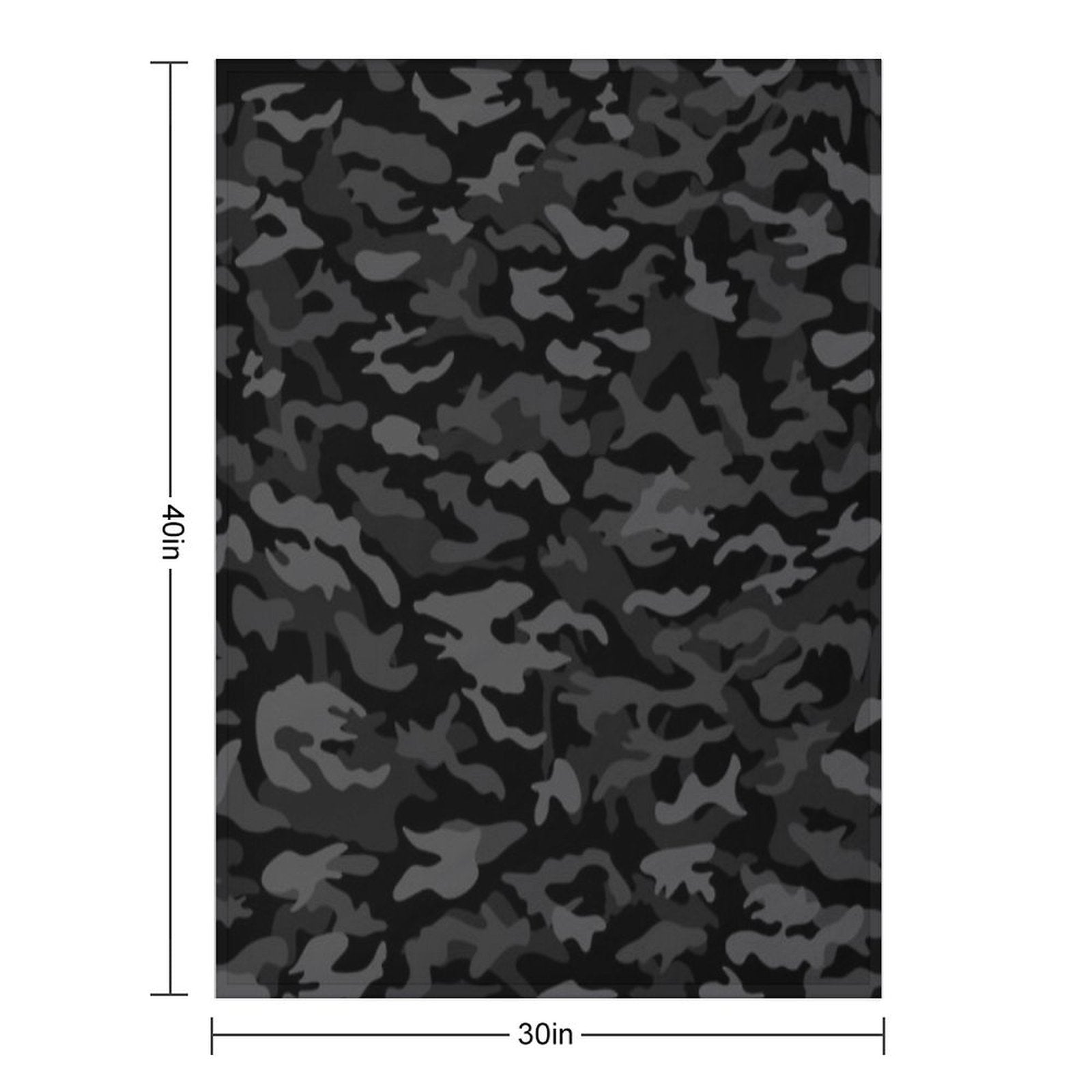 NEW AGE BLACK CAMOUFLAGE DESIGN Wrinkle-free Throw Blanket