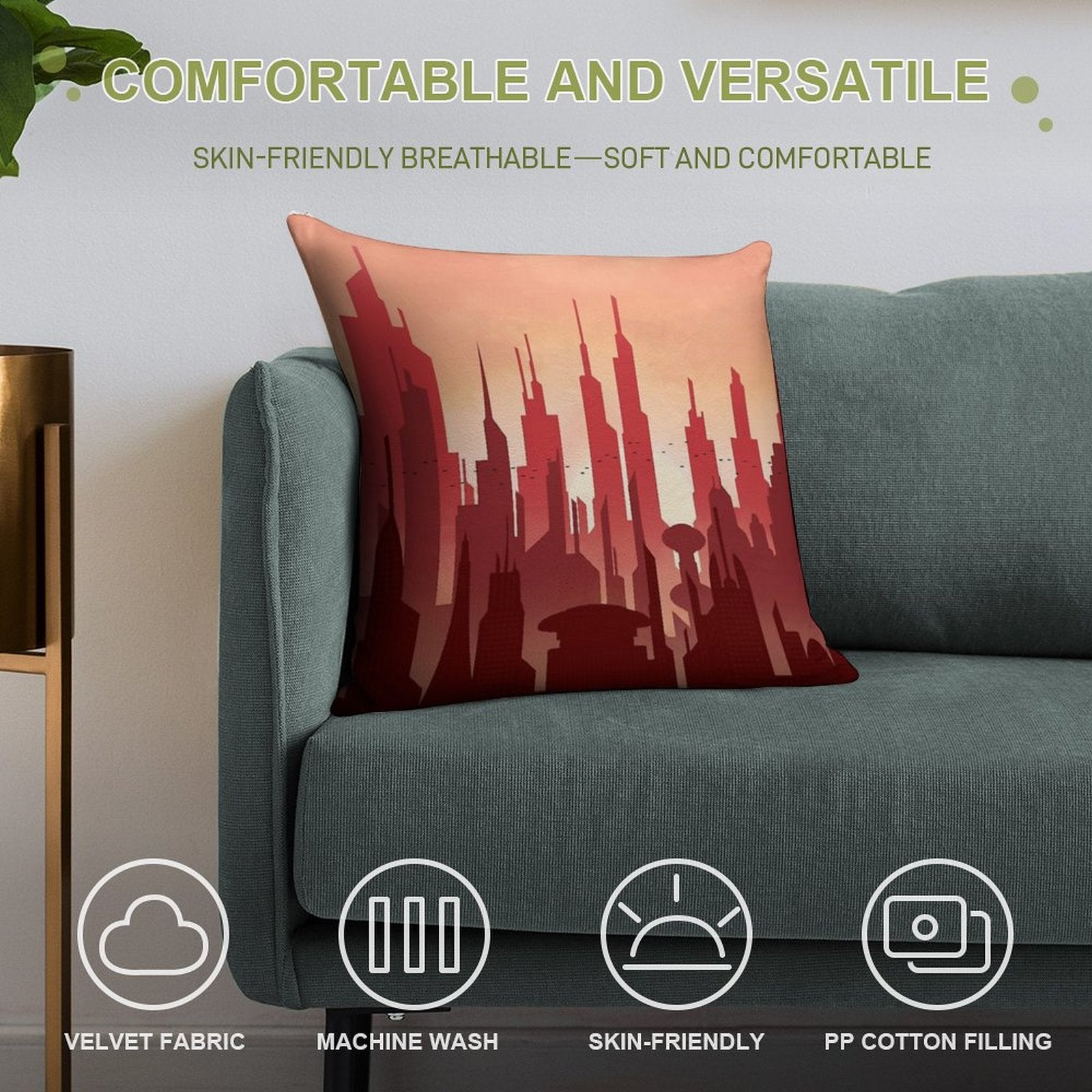 Coruscant Soft Washable Throw Pillow