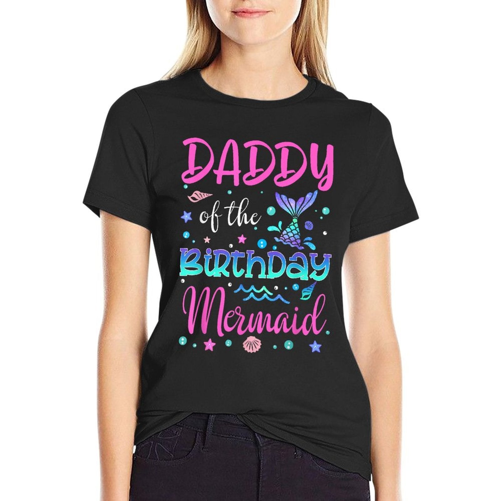 Daddy Of The Birthday Mermaid Family Matching Party Squad  Odor-resistant T-Shirt