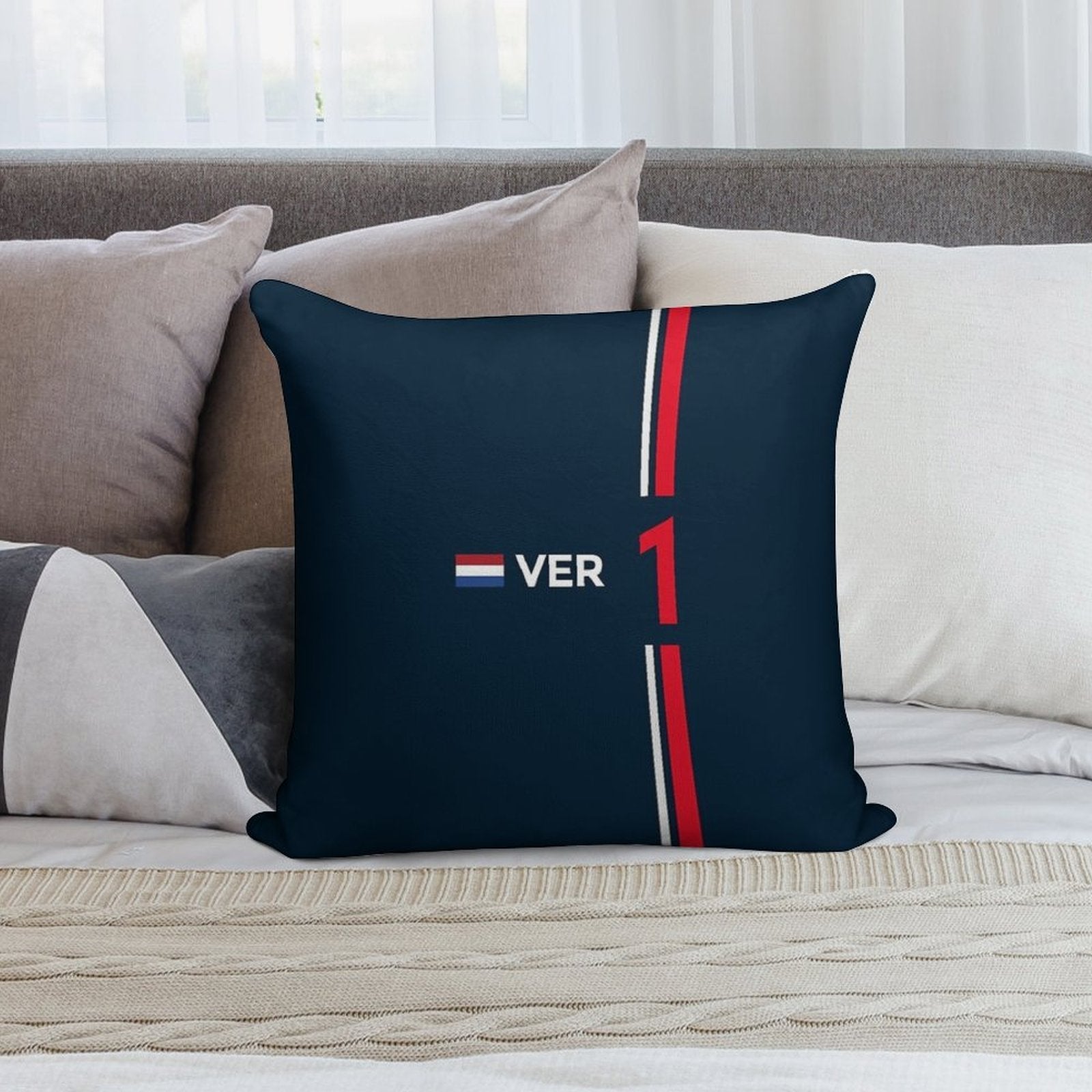 F1 2022 - #1 Verstappen Soft Fade-Resistant Throw Pillow